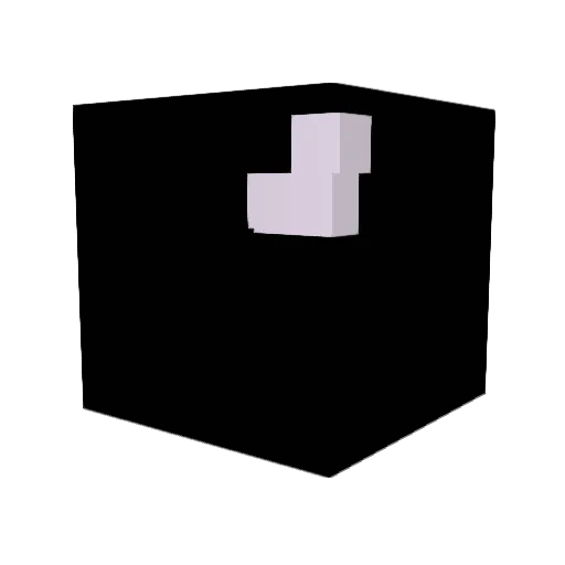 Lineish Minecraft avatar head, 3D render