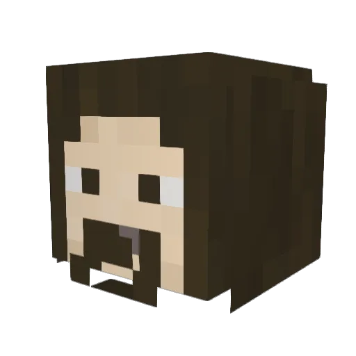 Linenwei Minecraft avatar head, 3D render