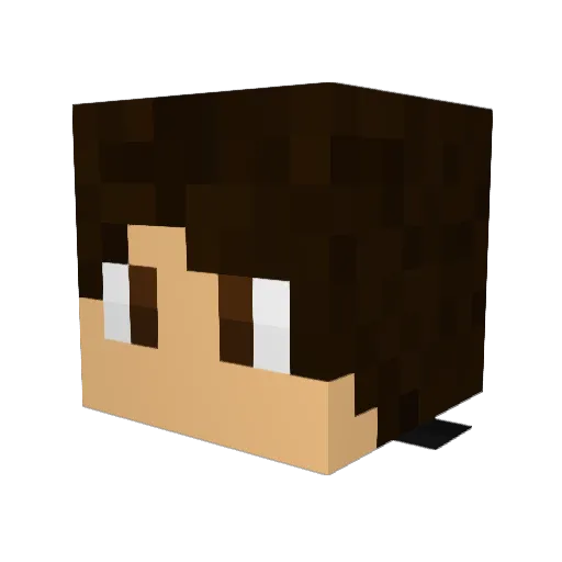 Lineplayer Minecraft avatar head, 3D render