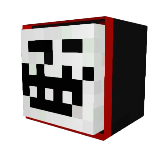 Liner166_2_010 Minecraft avatar head, 3D render