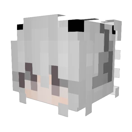 Ling08 Minecraft avatar head, 3D render