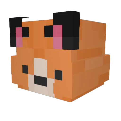 LingBiscuit Minecraft avatar head, 3D render