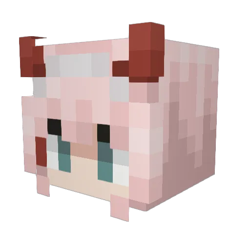 LingER0227 Minecraft avatar head, 3D render