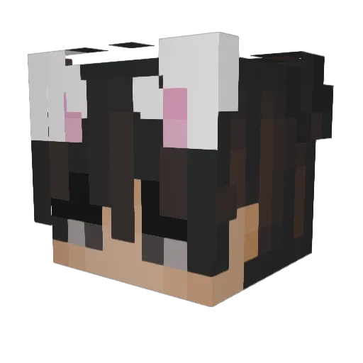 LingLing7702 Minecraft avatar head, 3D render