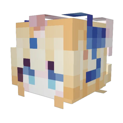 LingSia Minecraft avatar head, 3D render