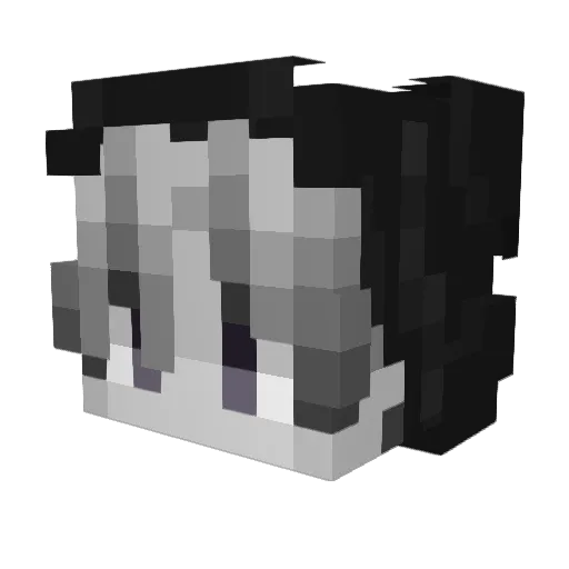 Ling_1MO Minecraft avatar head, 3D render