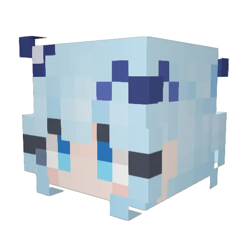 Ling_22 Minecraft avatar head, 3D render