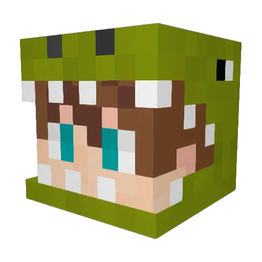 Ling_Jie Minecraft avatar head, 3D render