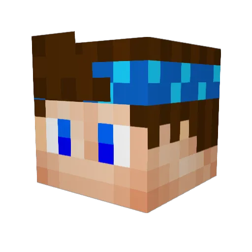 Ling_Ping Minecraft avatar head, 3D render