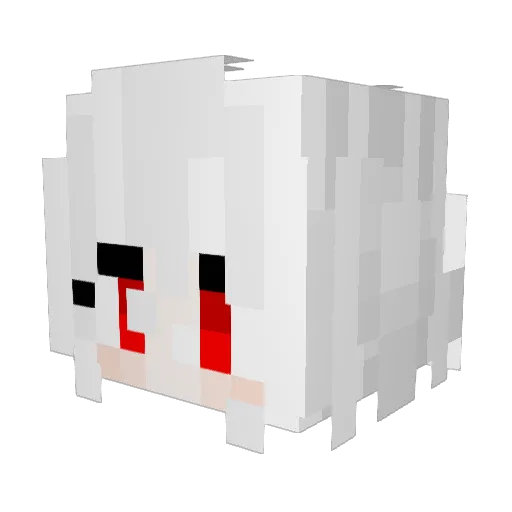Ling_Qingxue Minecraft avatar head, 3D render