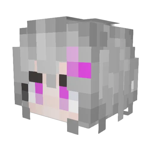 Ling_Yawn Minecraft avatar head, 3D render