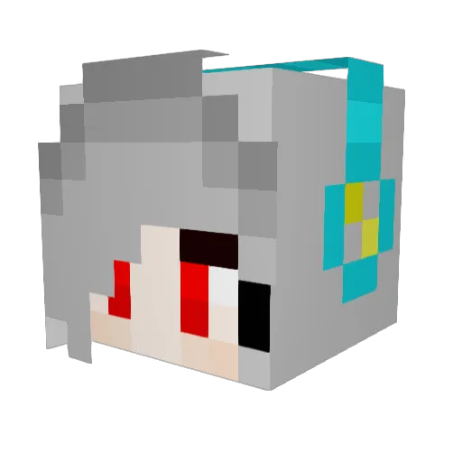 Ling_Yii Minecraft avatar head, 3D render
