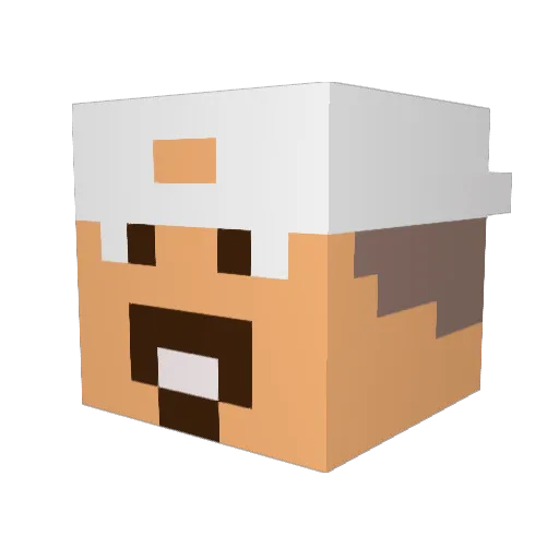 Linganguli17 Minecraft avatar head, 3D render