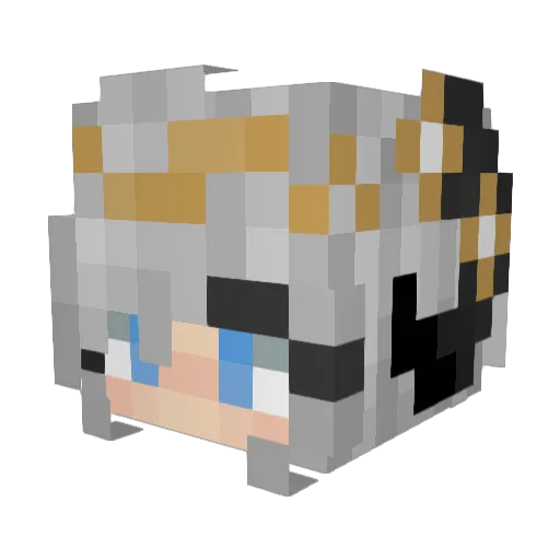 Lingelia Minecraft avatar head, 3D render
