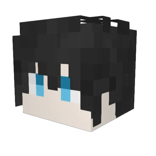 Lingentle Minecraft avatar head, 3D render