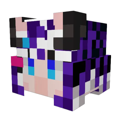 LingliYunmo Minecraft avatar head, 3D render
