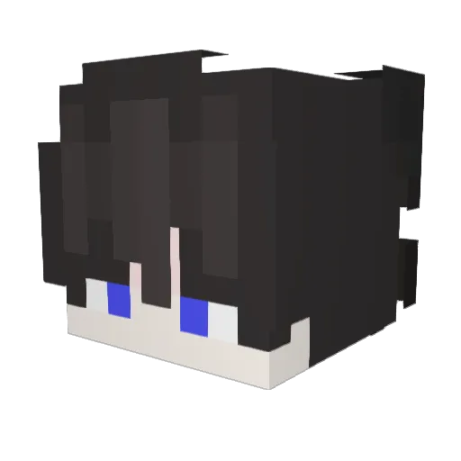 Lingshi56 Minecraft avatar head, 3D render