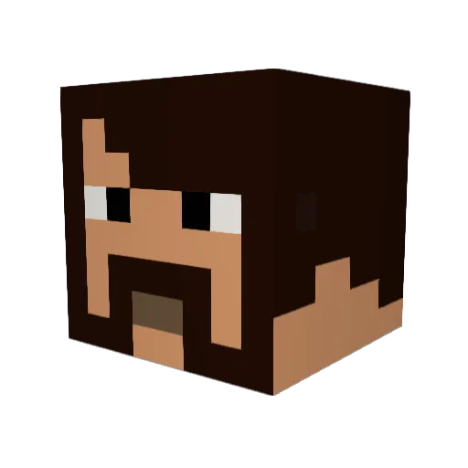 Linguine2552 Minecraft avatar head, 3D render