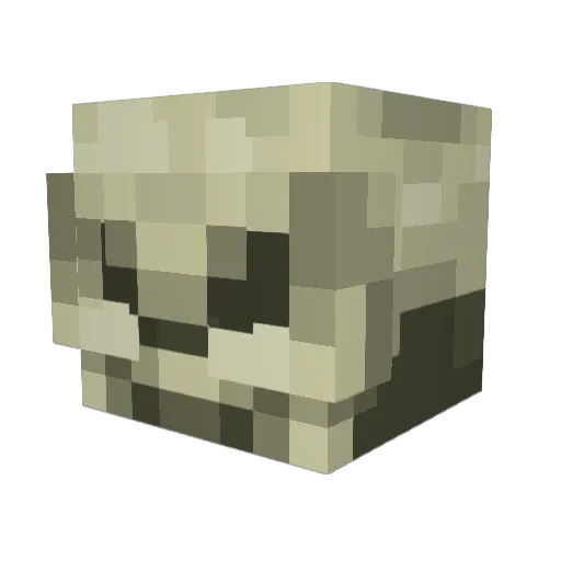 Linguini_Hands Minecraft avatar head, 3D render