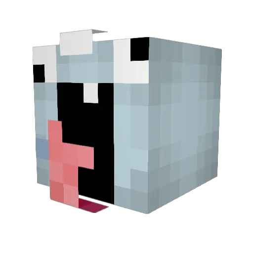 Lingusz Minecraft avatar head, 3D render