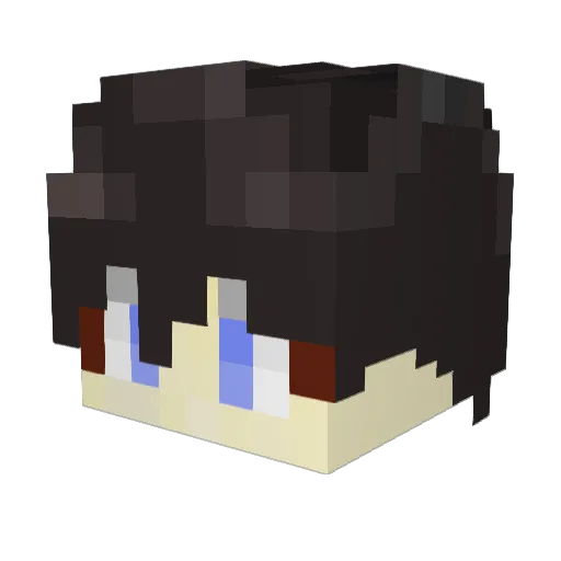 Lingyes Minecraft avatar head, 3D render