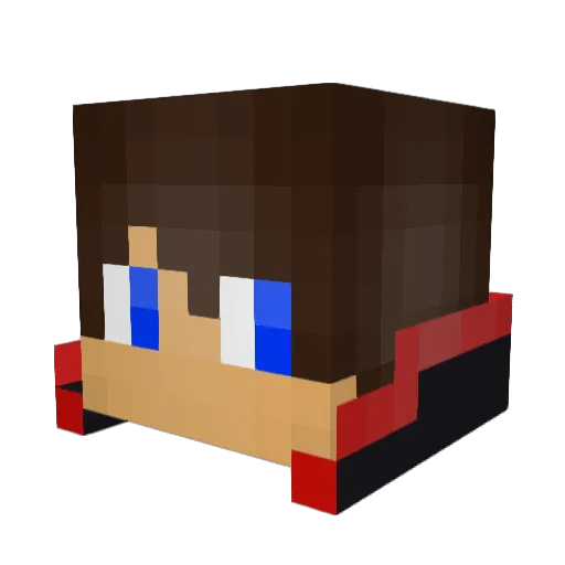 Lingzhi_ Minecraft avatar head, 3D render