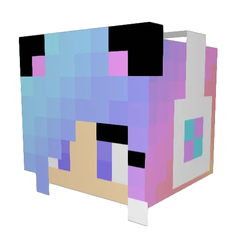 Linhin Minecraft avatar head, 3D render