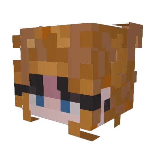Lini01 Minecraft avatar head, 3D render
