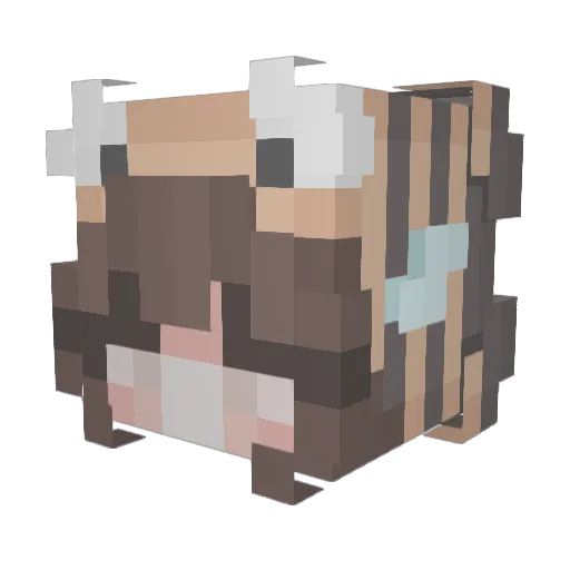 LiniBeee Minecraft avatar head, 3D render