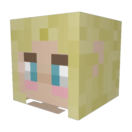 Linibellini Minecraft avatar head, 3D render