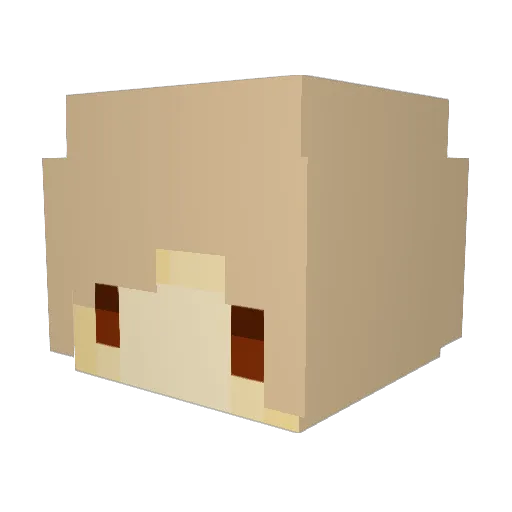 Linimo Minecraft avatar head, 3D render