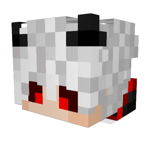 Linjhengchi Minecraft avatar head, 3D render
