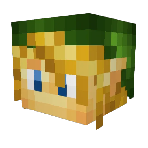 Link0The0Warrior Minecraft avatar head, 3D render