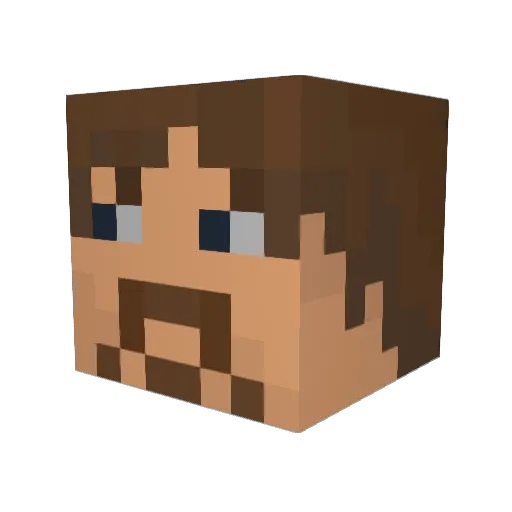 Link2DAS Minecraft avatar head, 3D render