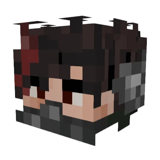 Link2po Minecraft avatar head, 3D render