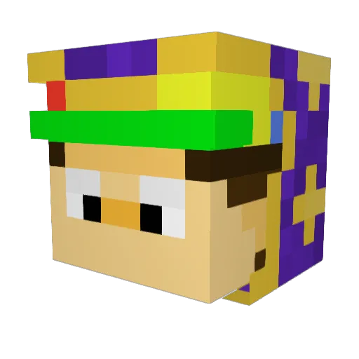 LinkInLog5 Minecraft avatar head, 3D render