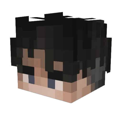 LinkNotZelda37 Minecraft avatar head, 3D render