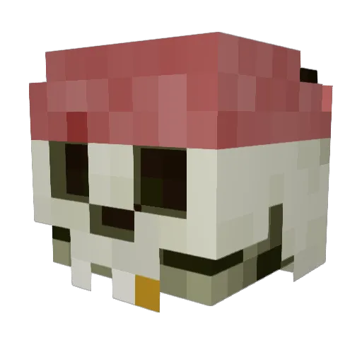 LinkXotica Minecraft avatar head, 3D render