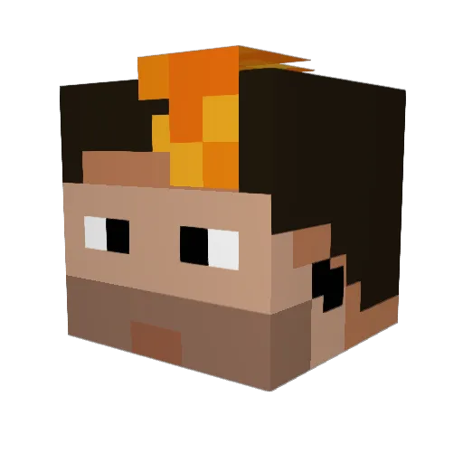 Link_2004 Minecraft avatar head, 3D render