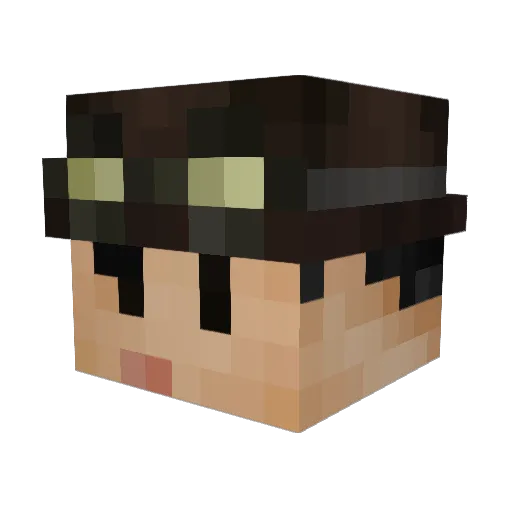 Linkaan Minecraft avatar head, 3D render
