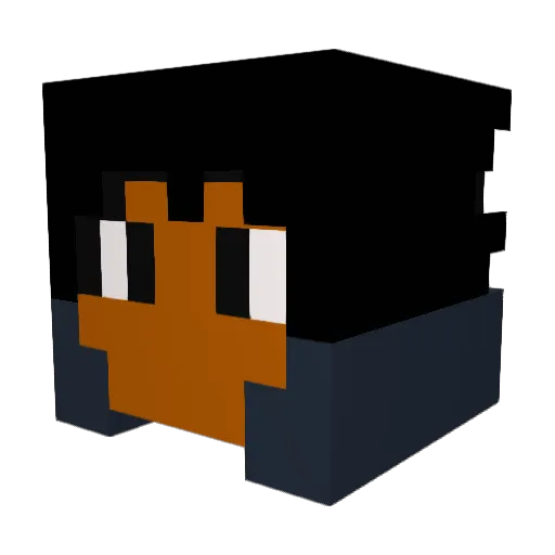 Linkato Minecraft avatar head, 3D render