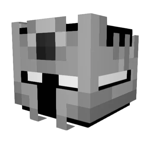 Linkeblk Minecraft avatar head, 3D render