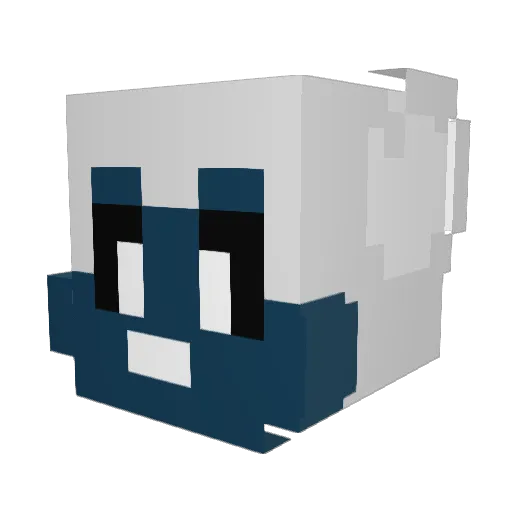 LinkedTundra Minecraft avatar head, 3D render
