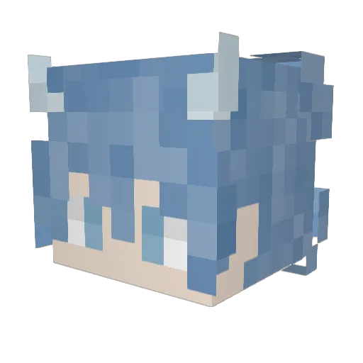 Linkedxq Minecraft avatar head, 3D render