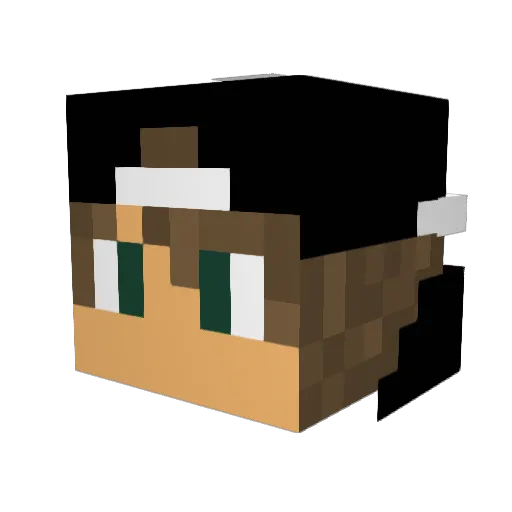 Linkeln Minecraft avatar head, 3D render