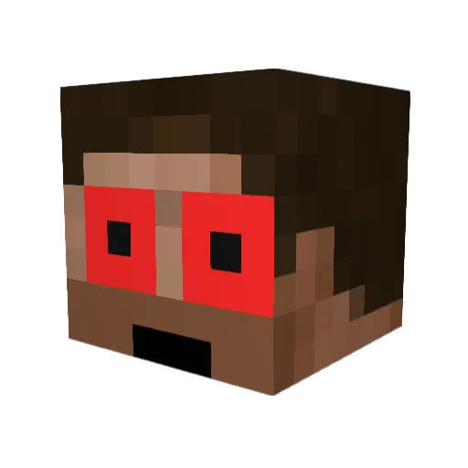 Linkest132 Minecraft avatar head, 3D render