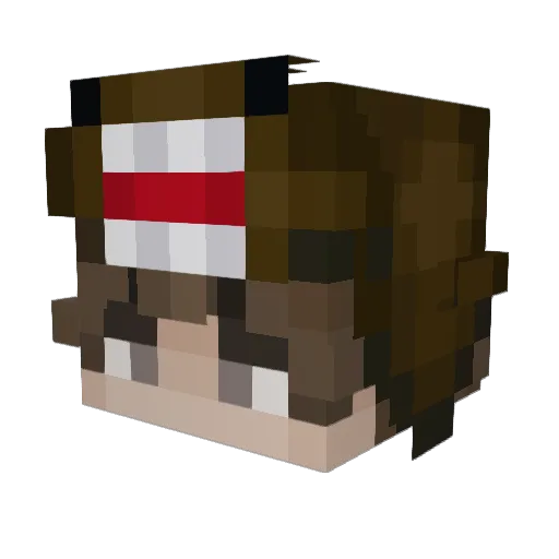 Linkfingrer Minecraft avatar head, 3D render