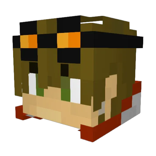 Linkinhood Minecraft avatar head, 3D render