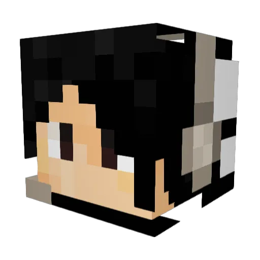 Linkining Minecraft avatar head, 3D render
