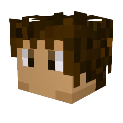 Linkis10 Minecraft avatar head, 3D render